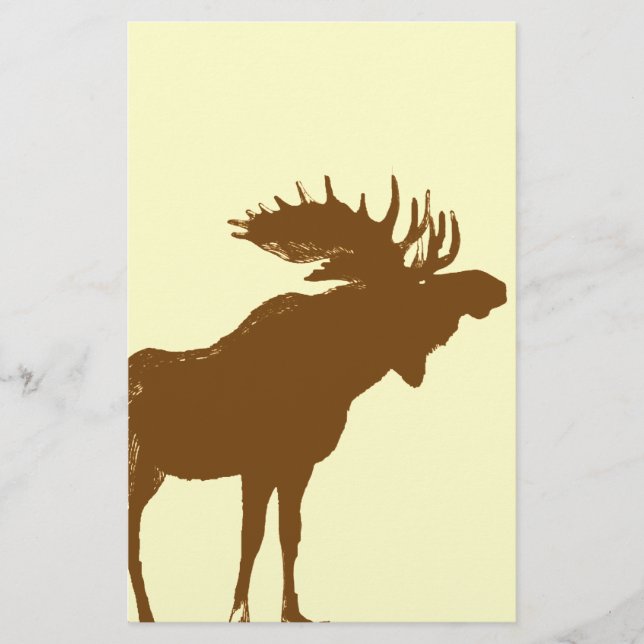 Moose Christmas Stationery (Front)