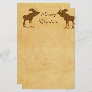 Moose Christmas Stationery