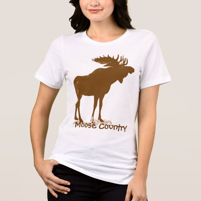 Moose Christmas Tri-Blend Shirt (Front)