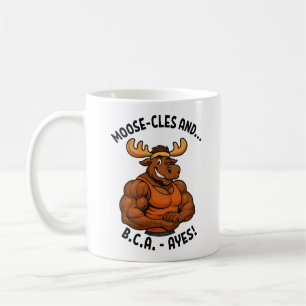 Moose-cles and BCAAs - Funny Gym Moose, Coffee Mug