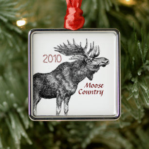 Moose Country Christmas Ornament
