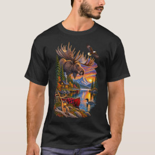 Moose Country – Vintage Northern Wilderness T-Shirt