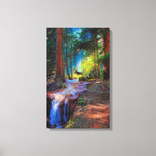 Moose Crossing High Mountain Stream Canvas Print