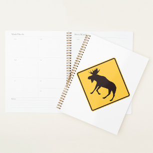 Moose Crossing Road Sign Wildlife Safety Planner
