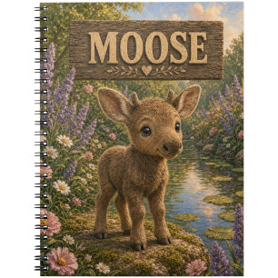 Moose Cute Baby Storybook Nursery Animal Notebook