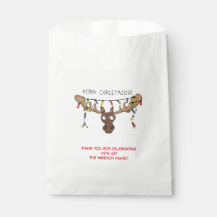 Moose Cute Funny Christmas Favour Bags