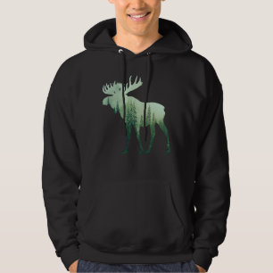 Moose Deer And Forest Nature Hoodie