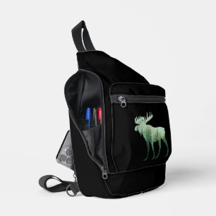 Moose Deer And Forest Nature Sling Bag