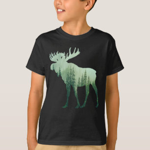 Moose Deer And Forest Nature T-Shirt