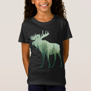 Moose Deer And Forest Nature T-Shirt