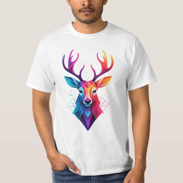 moose,deer,colourful art T-Shirt (Front)