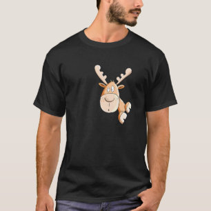 Moose Deer Reindeer Design For Wild Animal T-Shirt