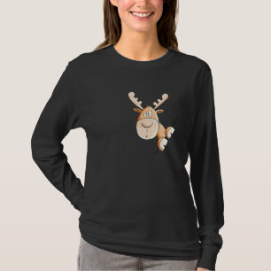 Moose Deer Reindeer Design For Wild Animal T-Shirt