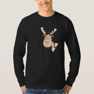 Moose Deer Reindeer Design For Wild Animal T-Shirt
