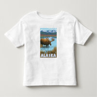 Moose Drinking at Lake - Denali National Park,