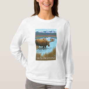 Moose Drinking at Lake - Yellowstone National T-Shirt