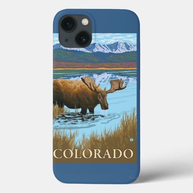 Moose DrinkingColorado Case-Mate iPhone Case (Back)