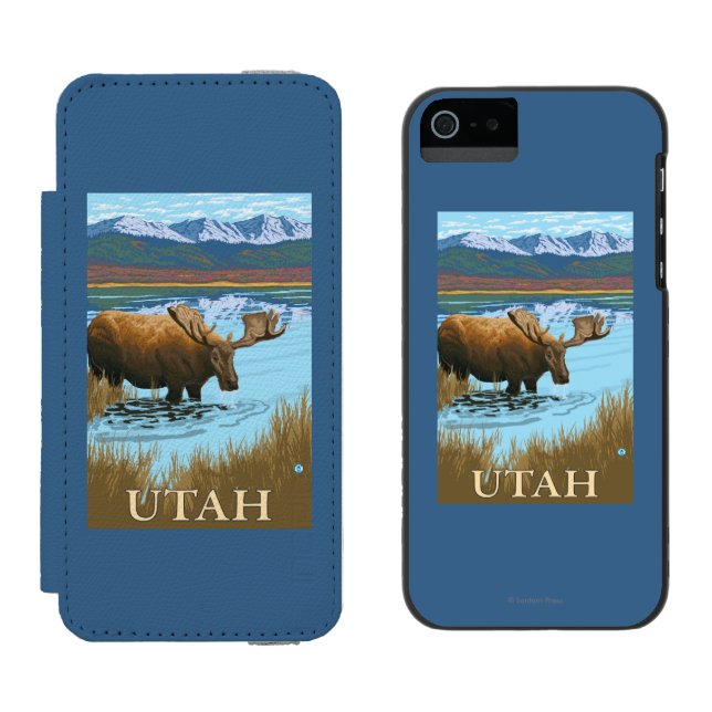 Moose DrinkingUtah Incipio iPhone Wallet Case (Side by Side)