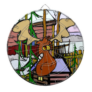 Moose Face Darts Dartboard