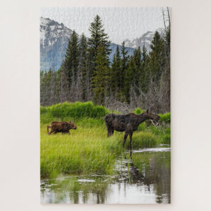 Moose Family Jigsaw Puzzle