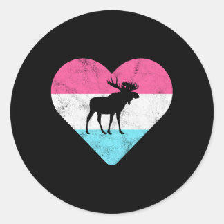 Moose For Or Classic Round Sticker