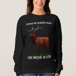 Moose For Women Mom Elk Deer Animal Moose Sweatshirt
