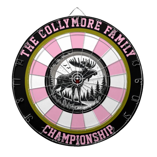 Moose Forest Precision Target Art Dartboard (Front)