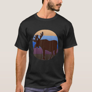 Moose Gift Reindeer Antler Kids Boys Girls T-Shirt