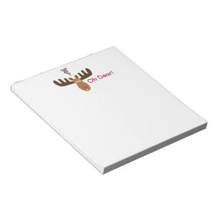Moose Head_Mistletoe_Oh Dear! Notepad