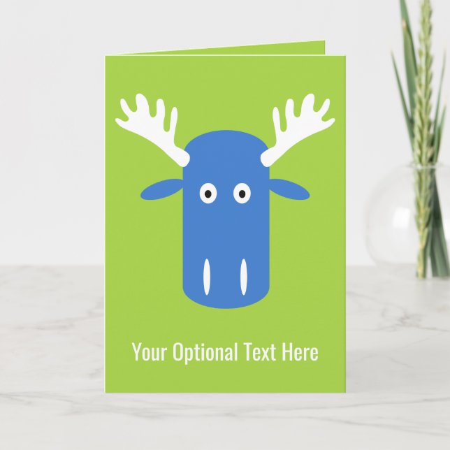 Moose Head Pop Art custom greeting card (Front)