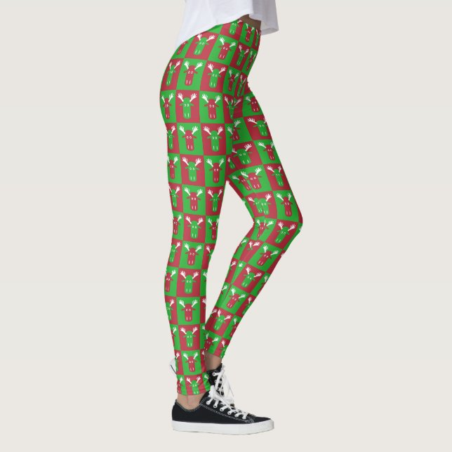 Moose Head Pop Art leggings (Right)