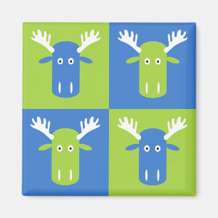 Moose Head Pop Art magnet
