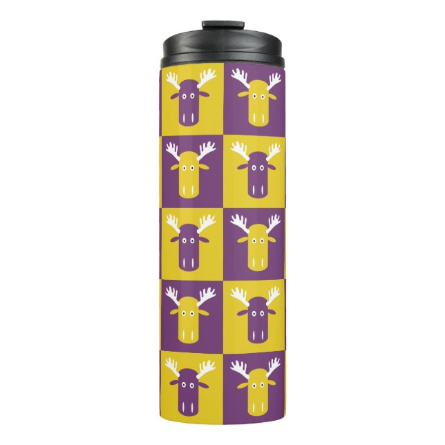 Moose Head Pop Art tumbler (Front)