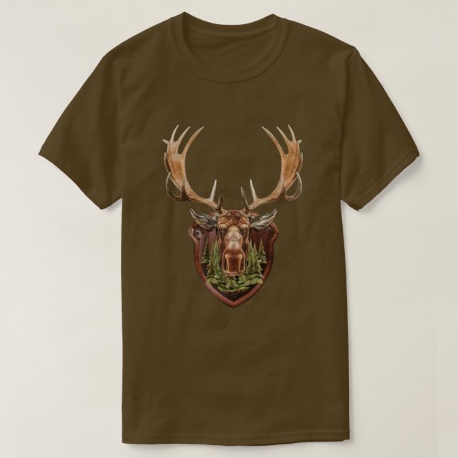 Moose Head Trophy  T-Shirt (Design Front)