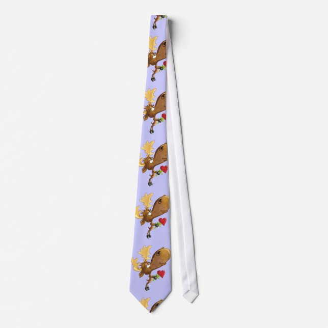 Moose Heart Valentines Day Tie (Front)