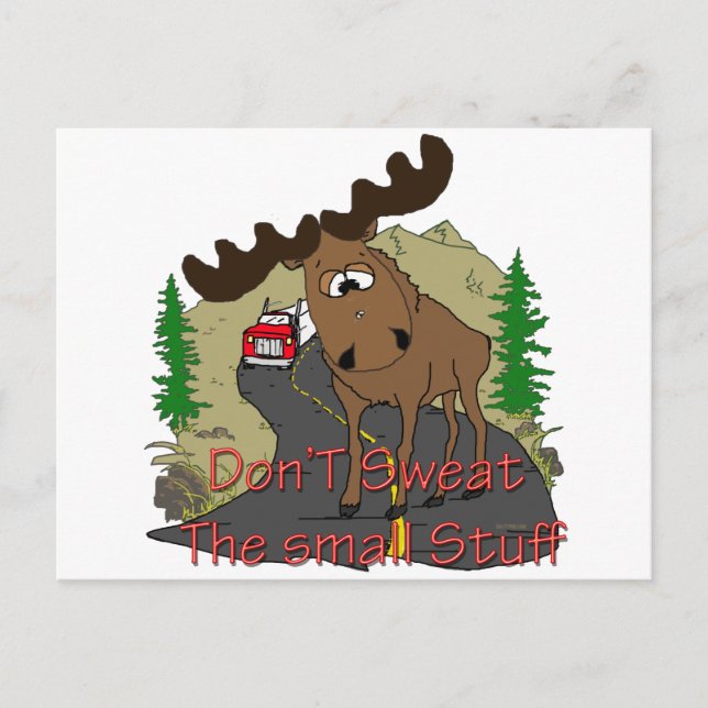 Moose humour postcard (Front)