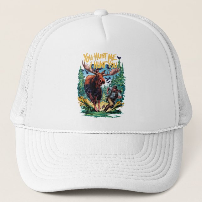 Moose Hunting Trucker Hat (Front)