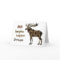 Moose Imagine Inspire Dream Folded Holiday Card