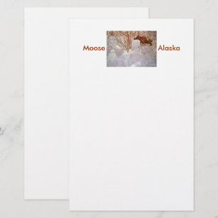 Moose in Alaska Stationery