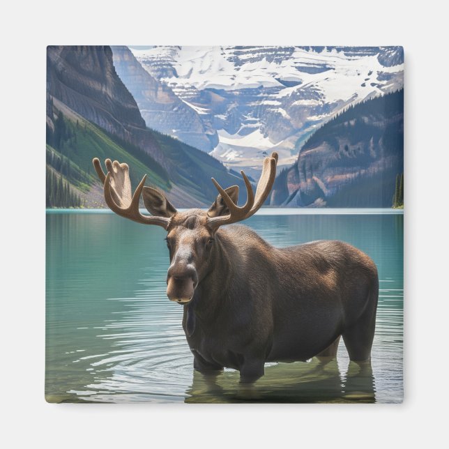 Moose in Banff National Park Canada Magnet (Front)