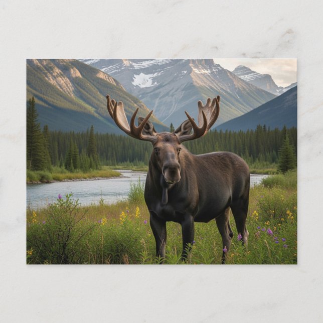 Moose in Banff National Park Canada Postcard (Front)