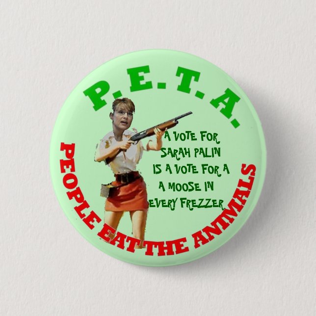 moose in every freezer   1 6 cm round badge (Front)