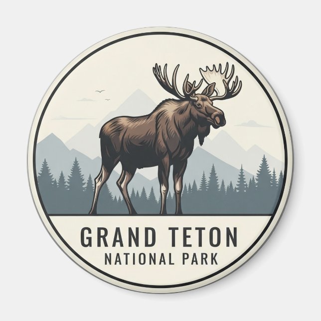 Moose in Grand Teton National Park Magnet (Front)