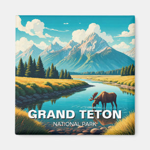 Moose in Grand Teton National Park Magnet