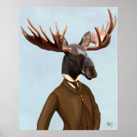 Moose In Suit Portrait
