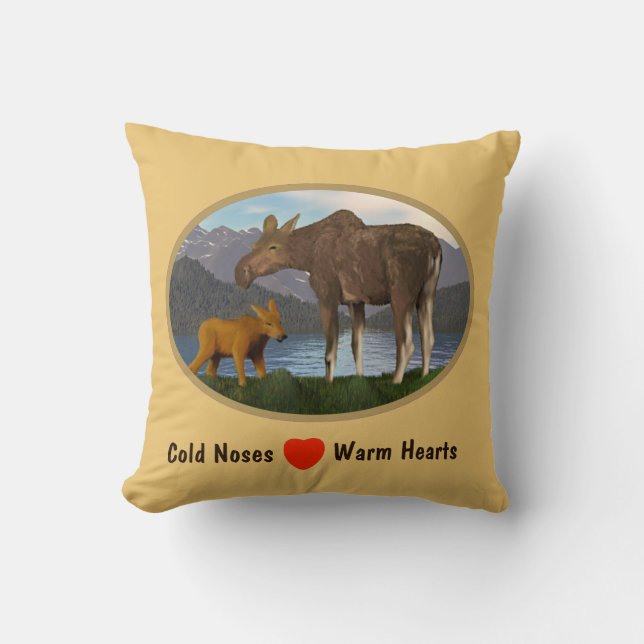 Moose in the Meadow Cushion (Front)