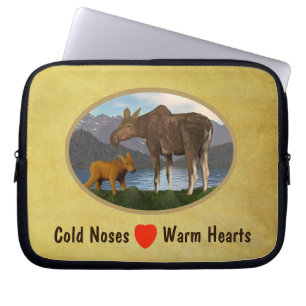 Moose in the Meadow Laptop Sleeve