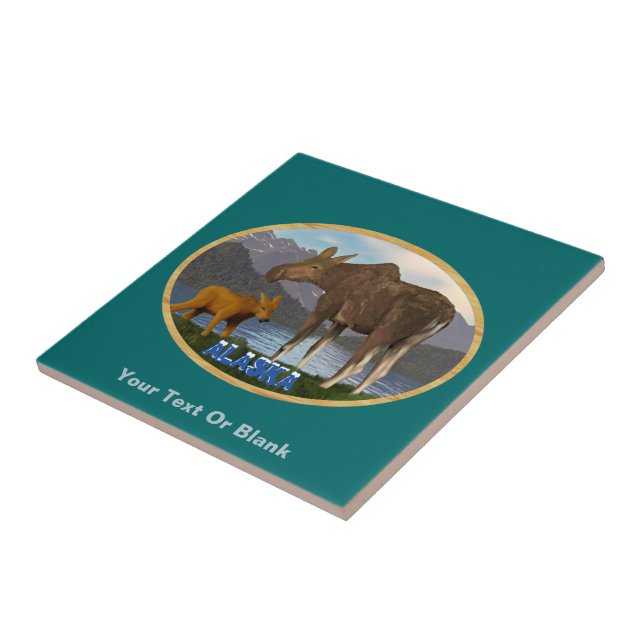 Moose in the Meadow Tile (Side)