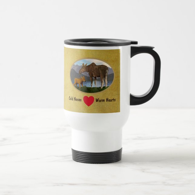 Moose in the Meadow Travel Mug (Right)