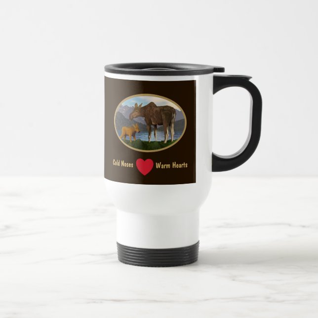 Moose in the Meadow Travel Mug (Right)